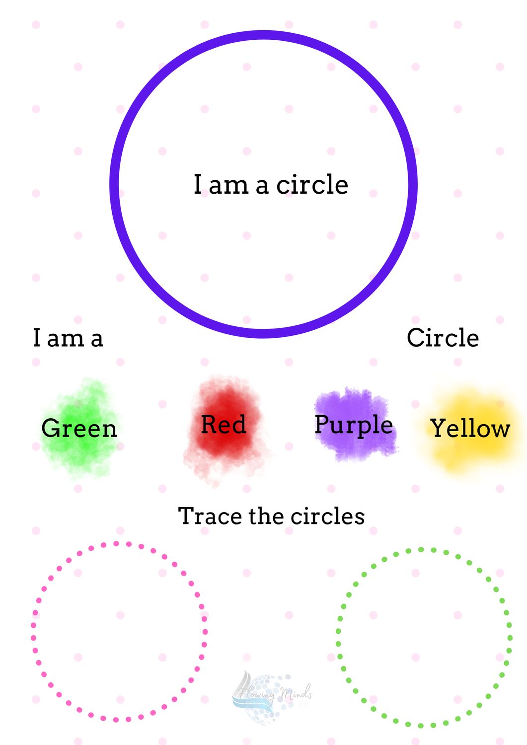 I am a.... introduction to shapes 8 x 11 in poster and worksheet set 