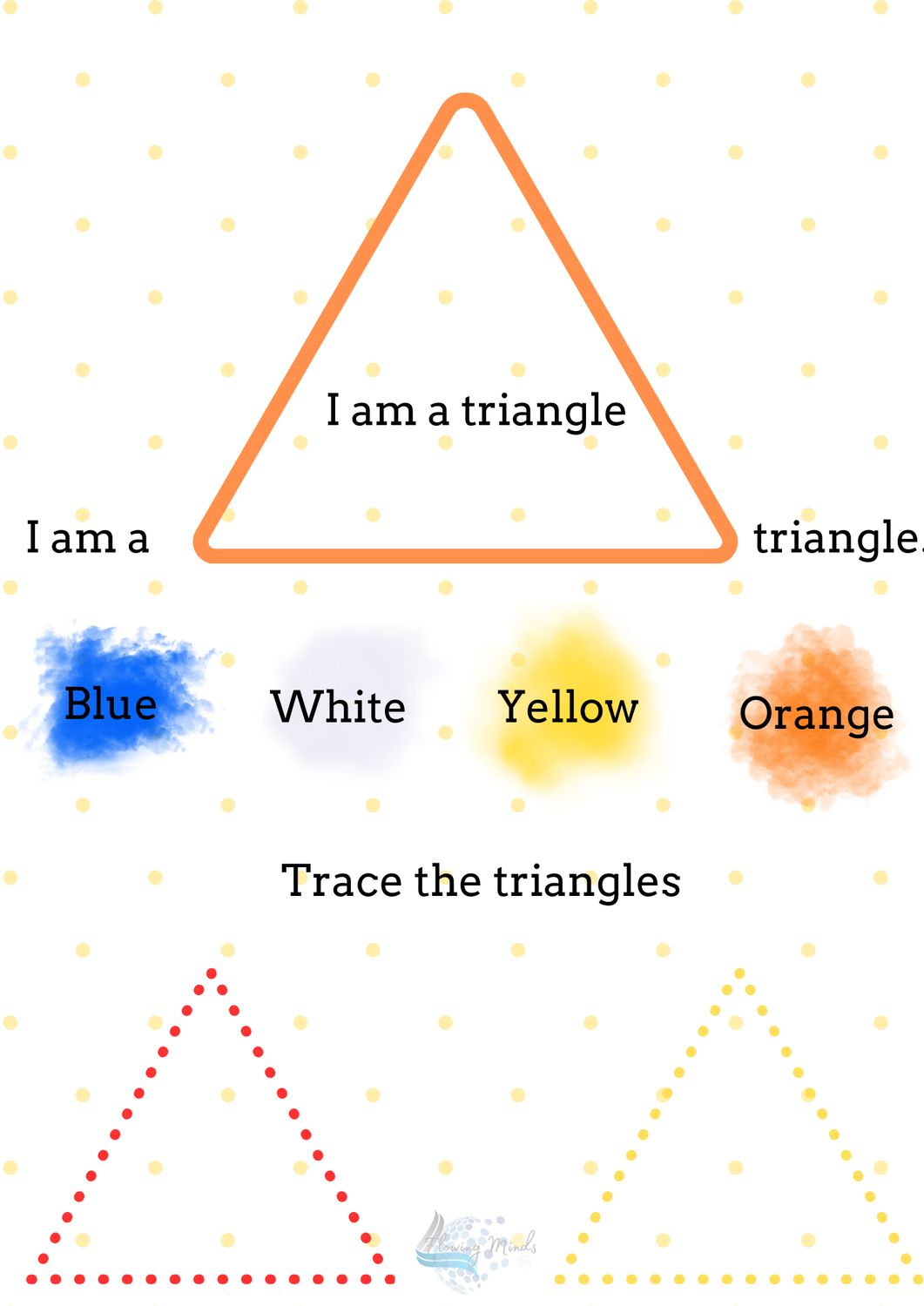 I am a.... introduction to shapes 8 x 11 in poster and worksheet set 