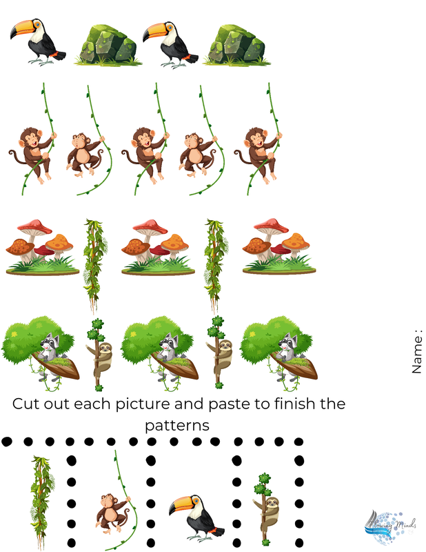 Jungle patterns worksheet