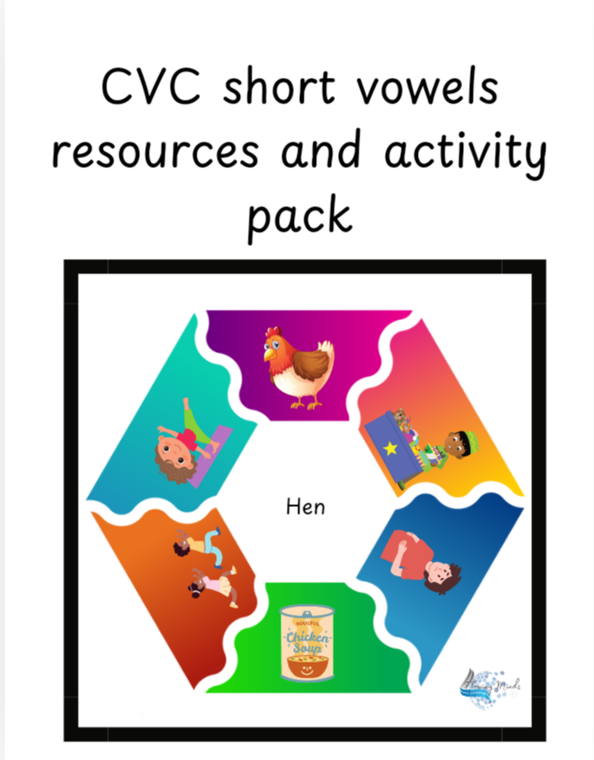 CVC short vowel resources and activity pack