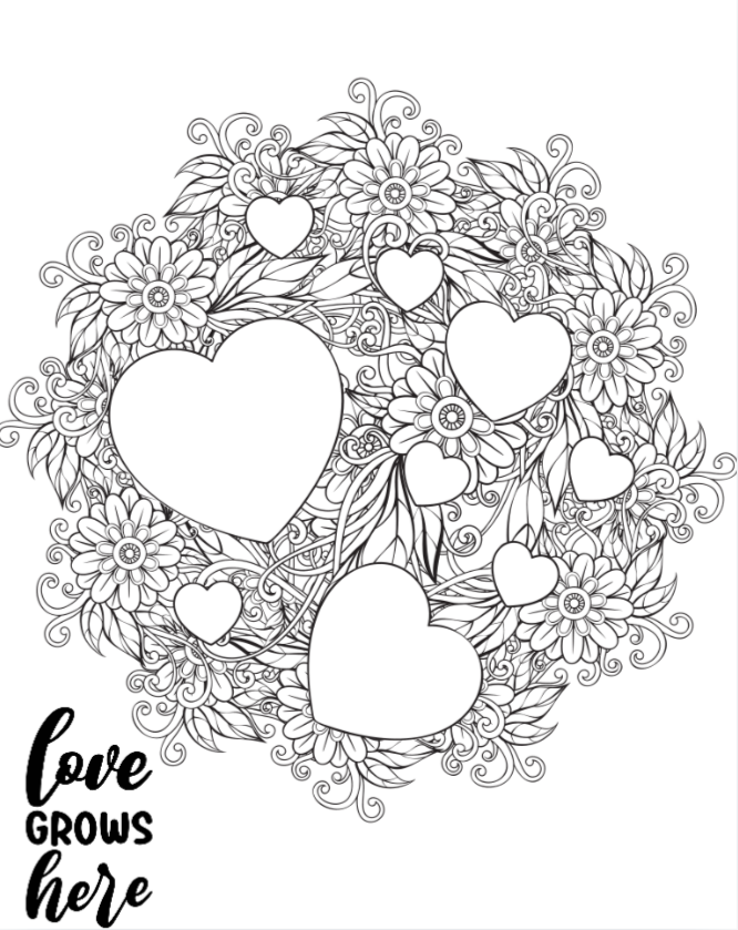Positivity adult coloring book