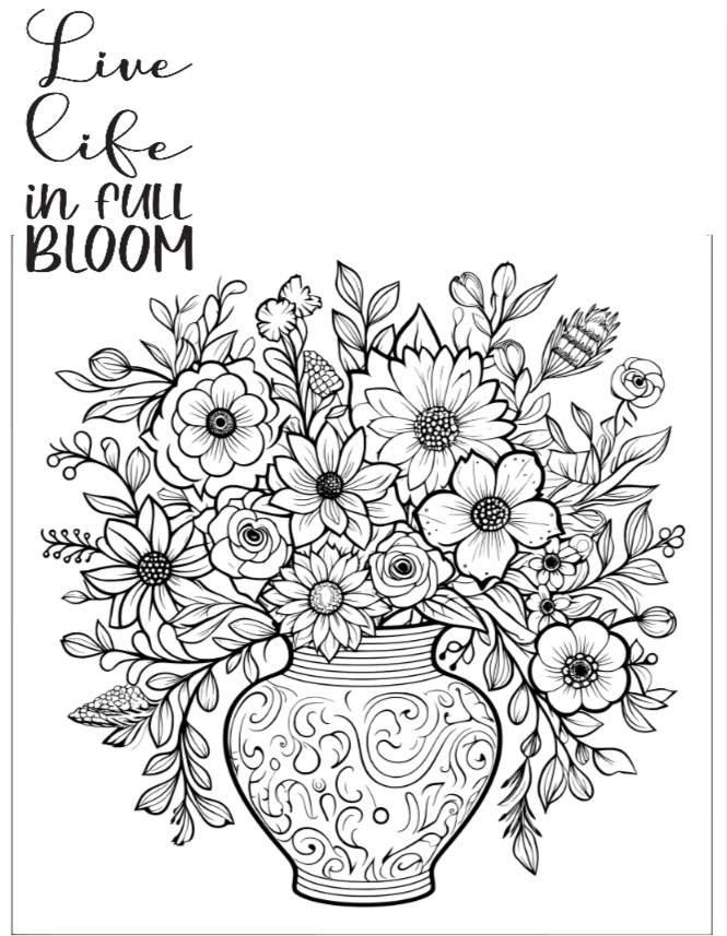 Positivity adult coloring book