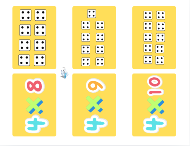 Multiplication matching game set 4&#39;s