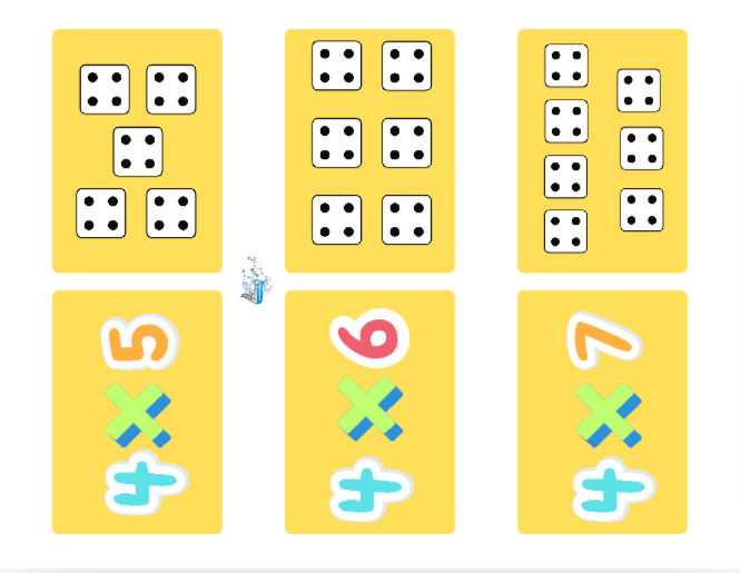 Multiplication matching game set 4&#39;s
