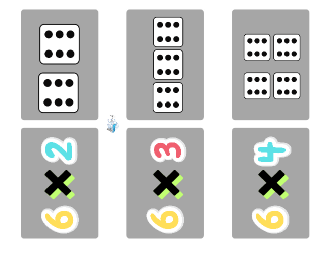 Multiplication matching game set 6&#39;s