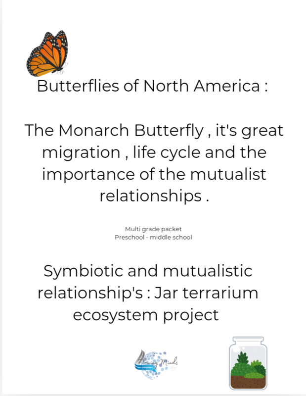 Butterflies of North America : The Monarch Butterfly  , symbiotic and mutualistic relationship&#39;s bundle