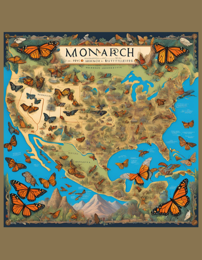 Butterflies of North America : The Monarch Butterfly  , symbiotic and mutualistic relationship&#39;s bundle
