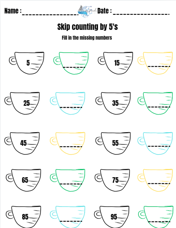 Skip counting by 5&#39;s worksheet