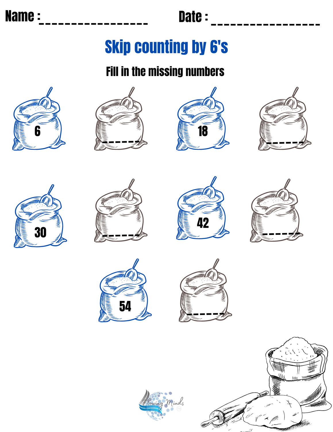 Skip counting workbook : Baking edition 🍞