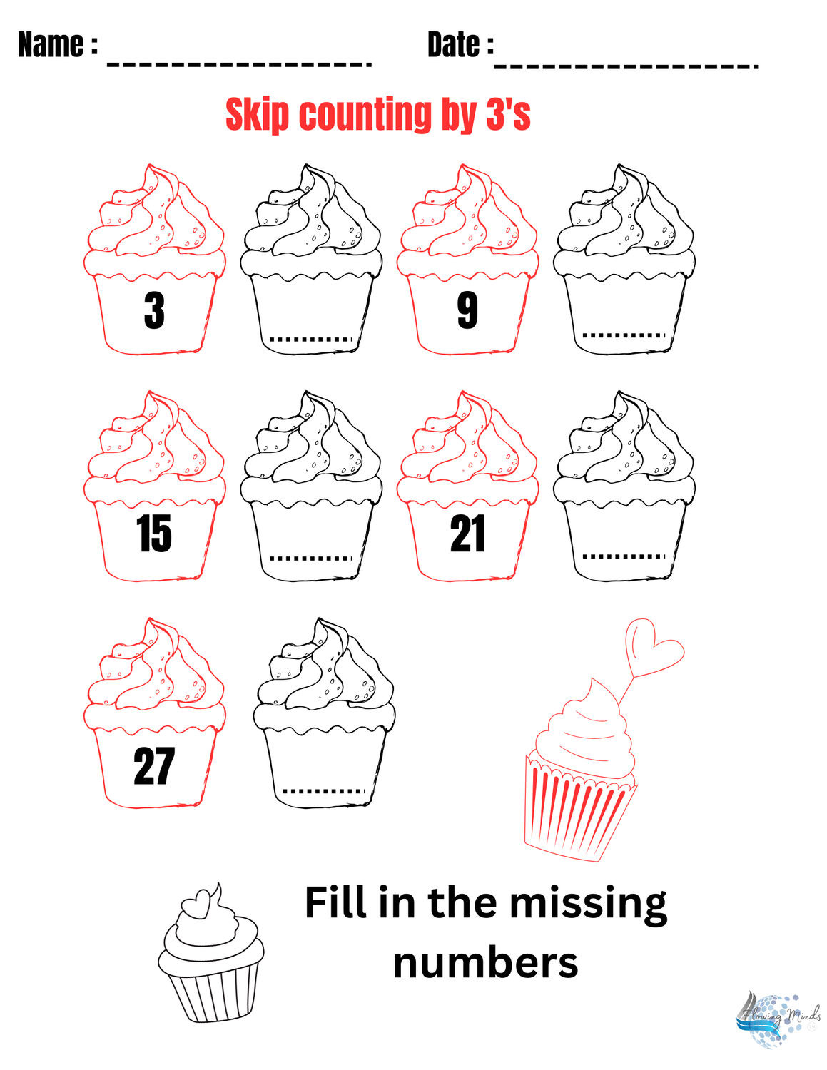 Skip counting workbook : Baking edition 🍞