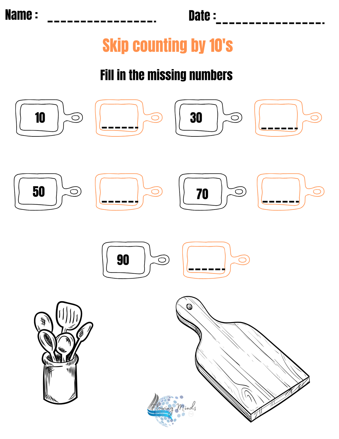 Skip counting workbook : Baking edition 🍞