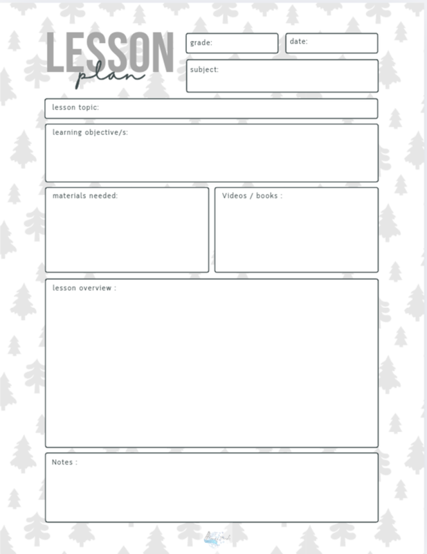 Winter themed Lesson plan