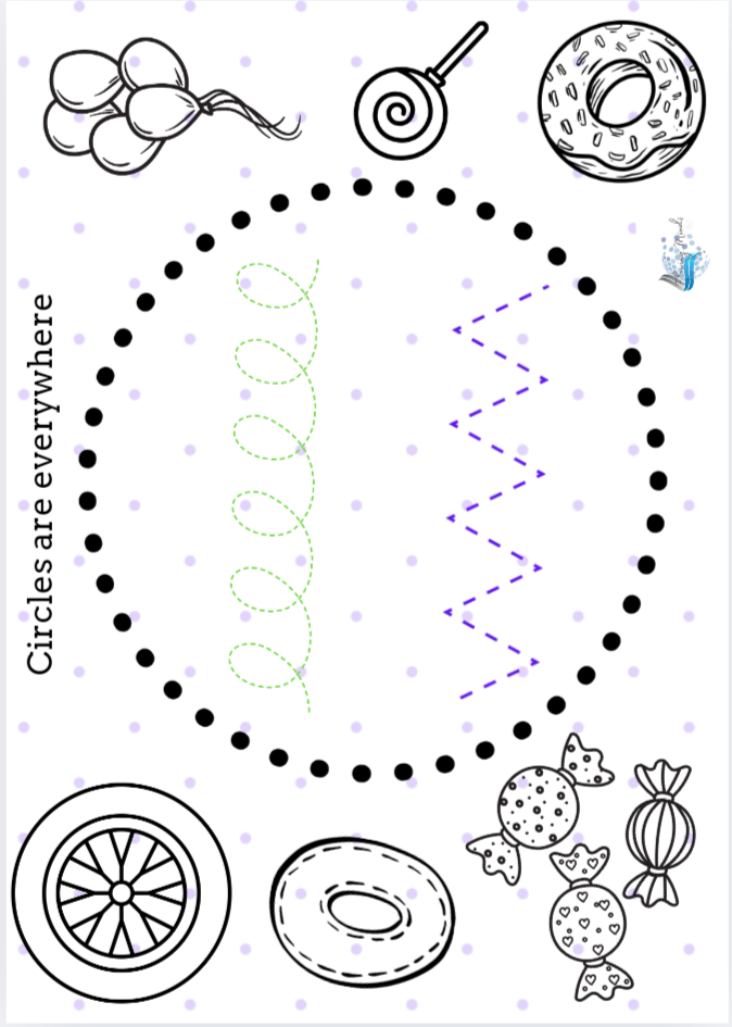 Shapes Messy Mat : Circle fun 😊