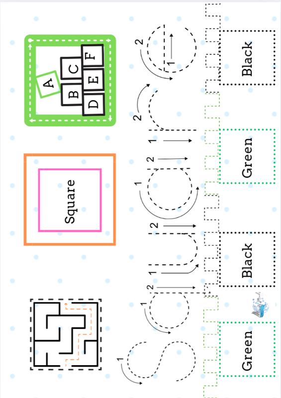 Shapes Messy Mat : Squares are everywhere !