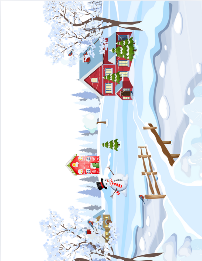 Winter line tracing activity book