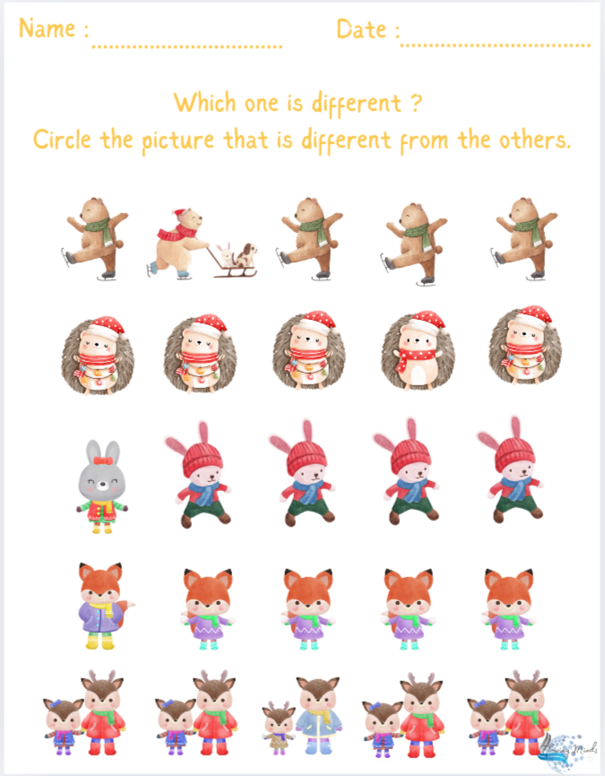 Winter line tracing activity book