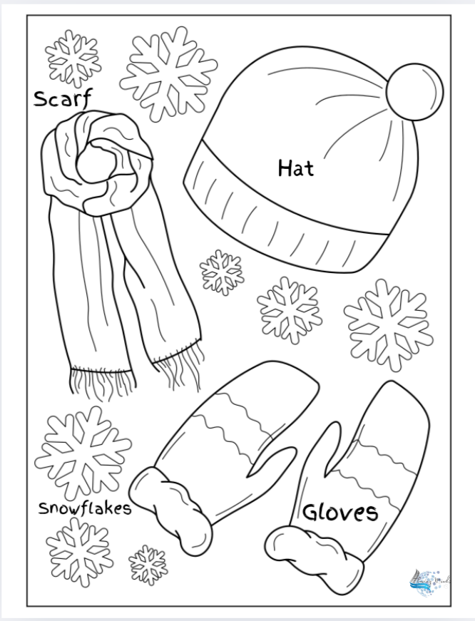 Winter line tracing activity book