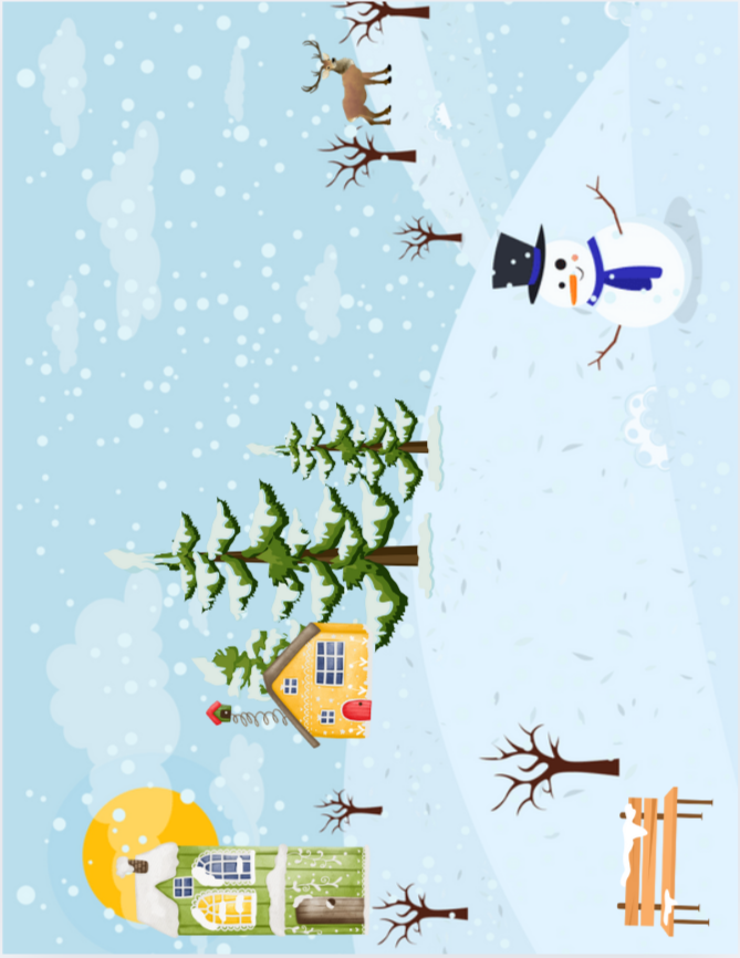 Winter line tracing activity book