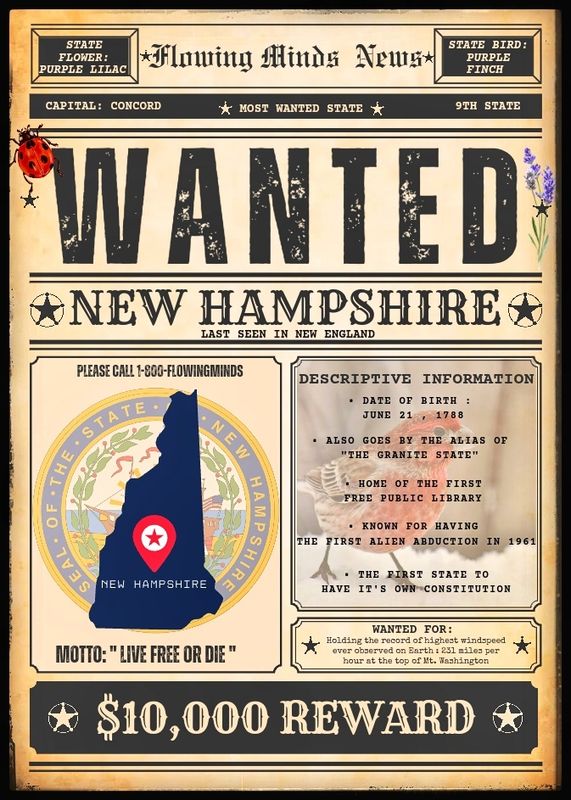 State of New Hampshire wanted poster