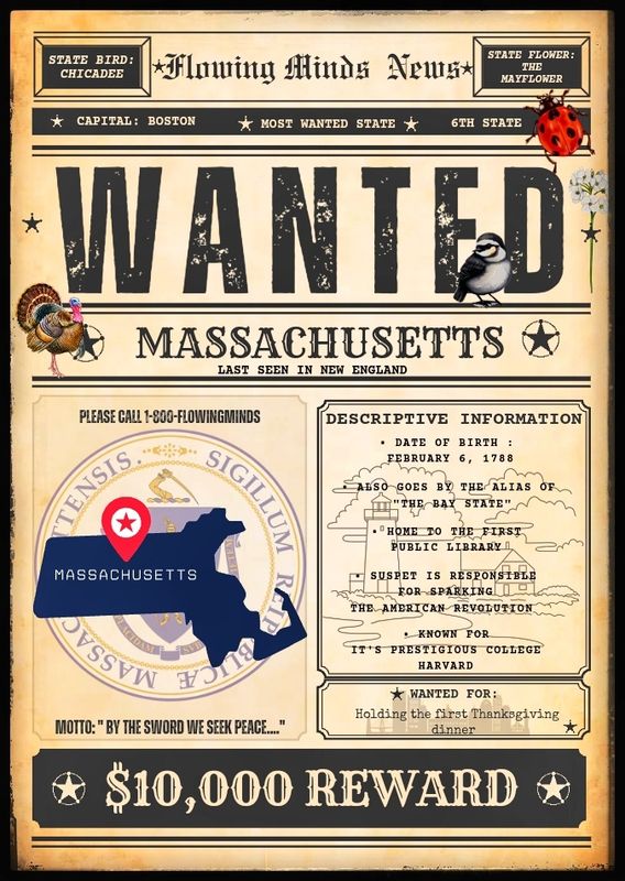 State of Massachusetts wanted poster