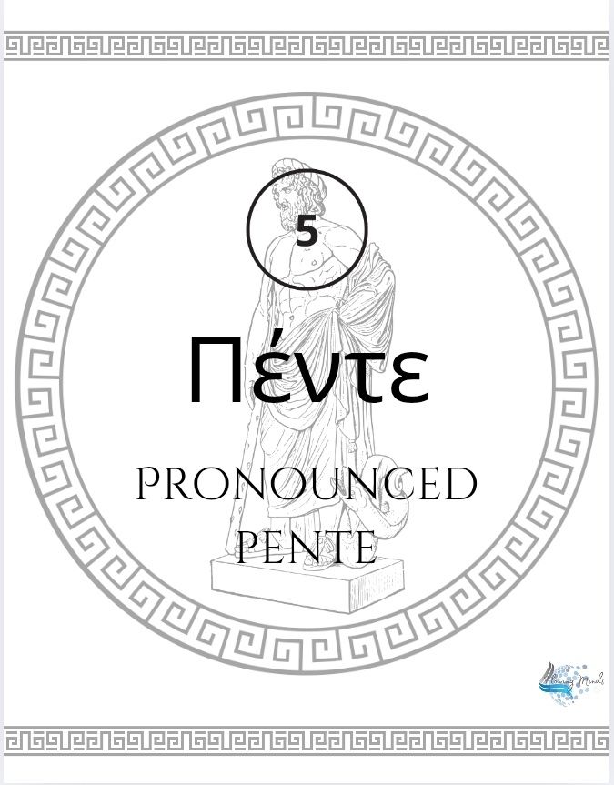 Greek Number posters 1-10 and the Greek flag