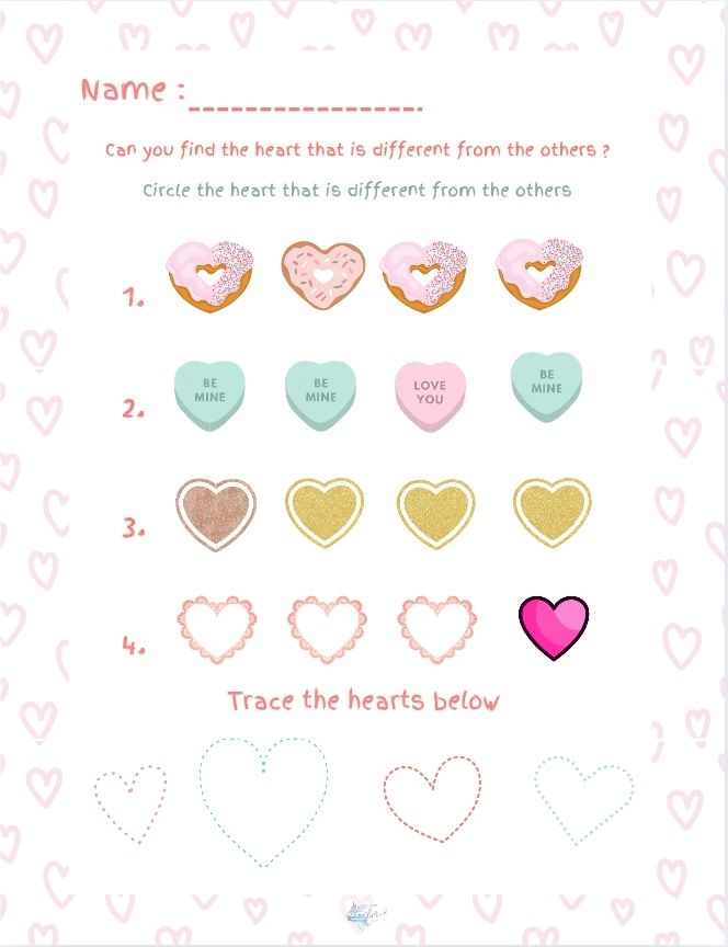 Hearts activity book