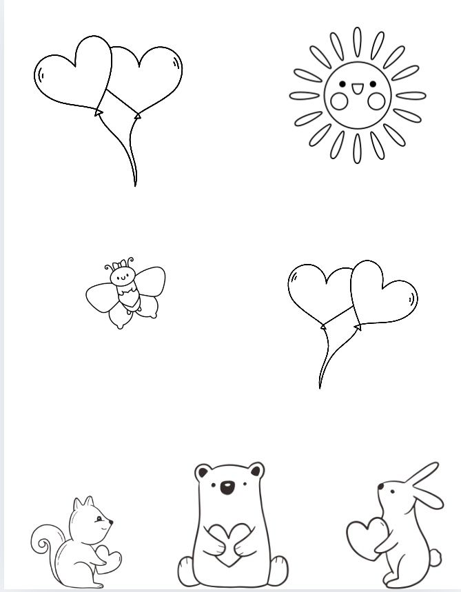 Hearts activity book