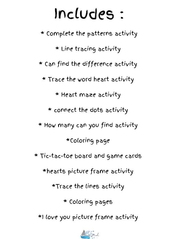 Hearts activity book