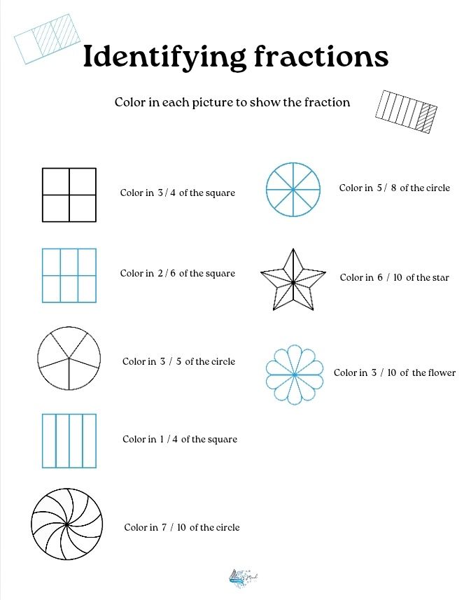 Introduction to fractions workbook