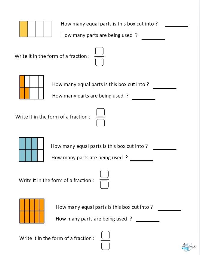Introduction to fractions workbook