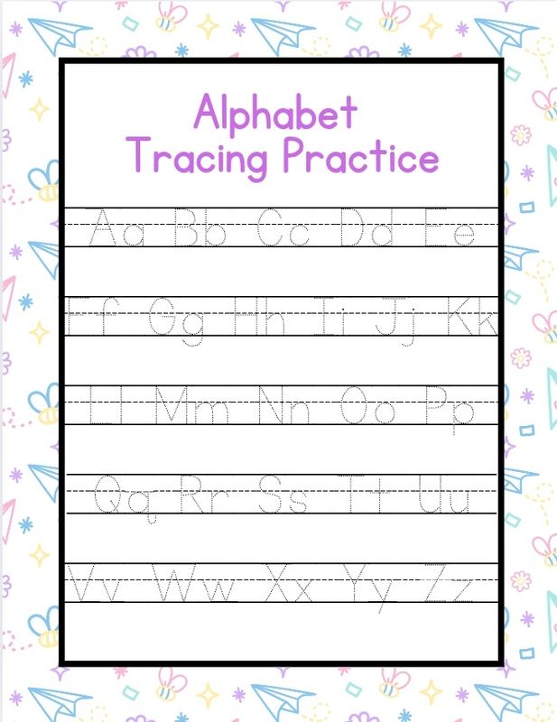 Alphabet tracing worksheet