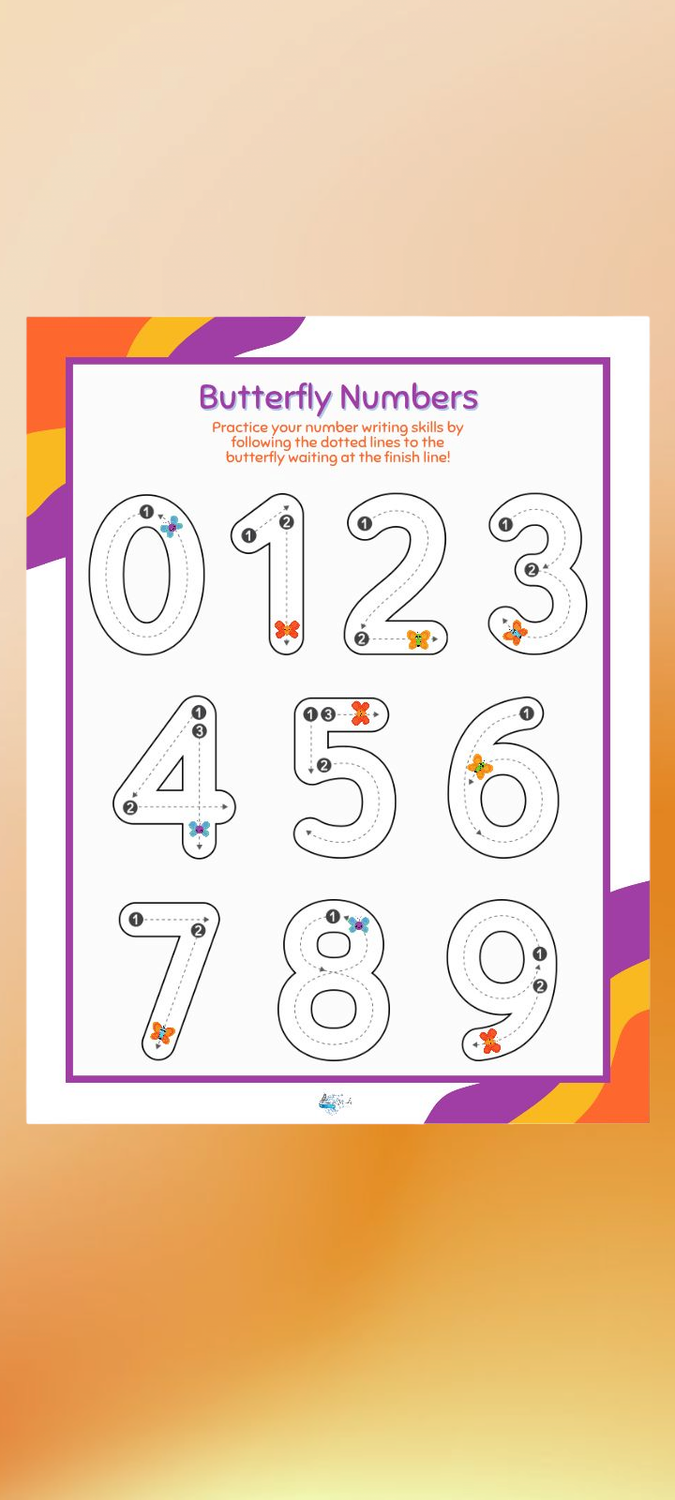 Butterfly number tracing activity