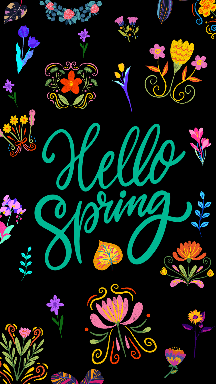 Hello Spring phone wallpaper