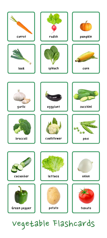 Vegetable Flashcards