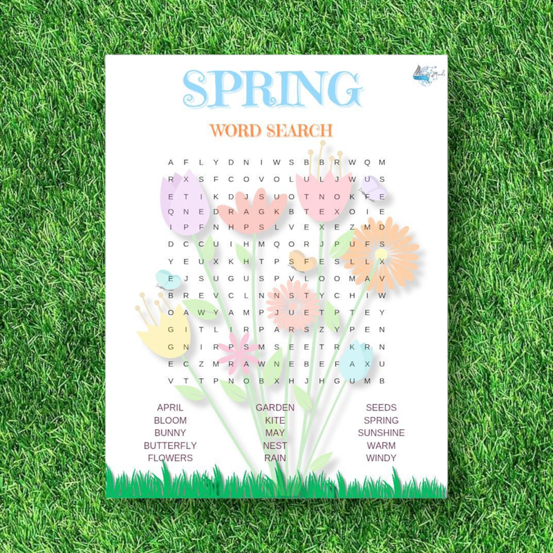 Spring word search activity