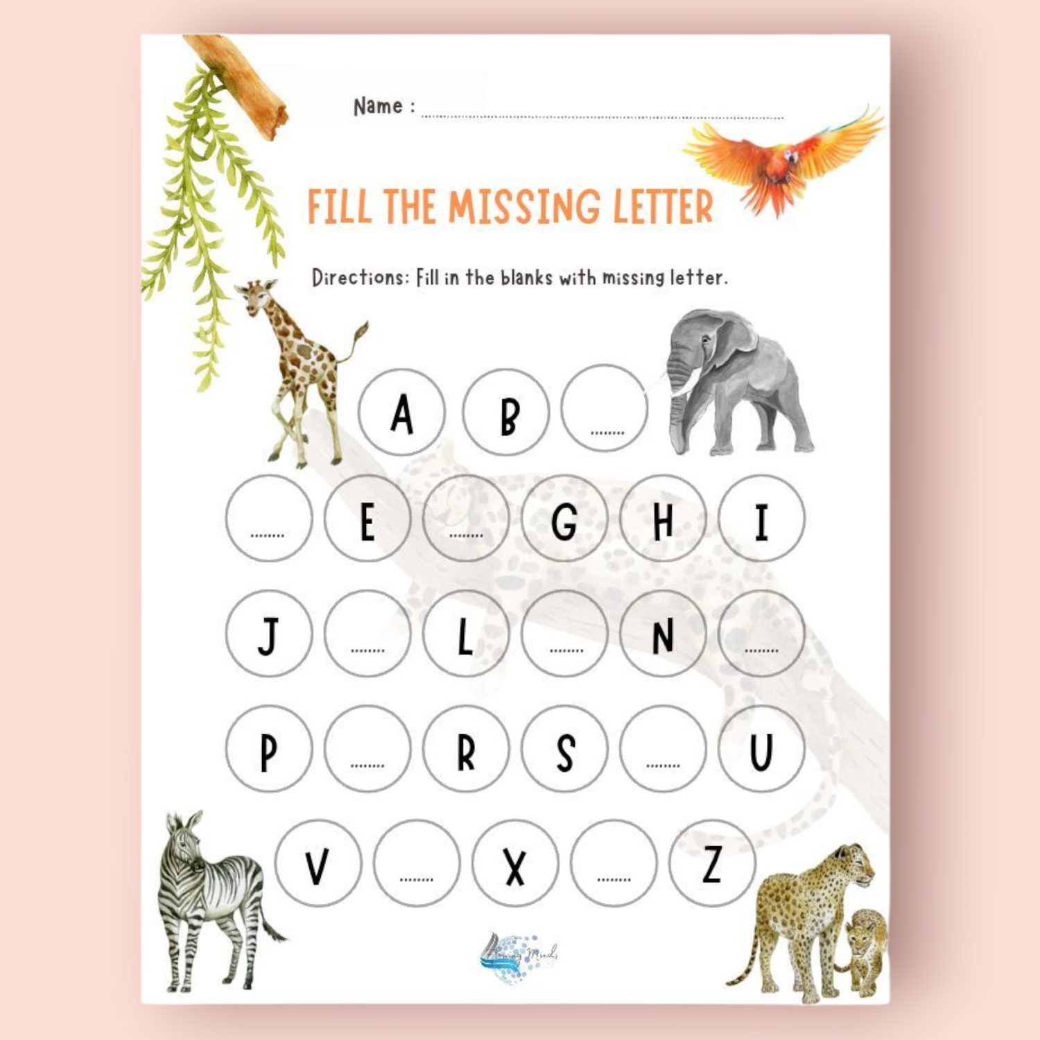 Fill in the missing letters worksheet