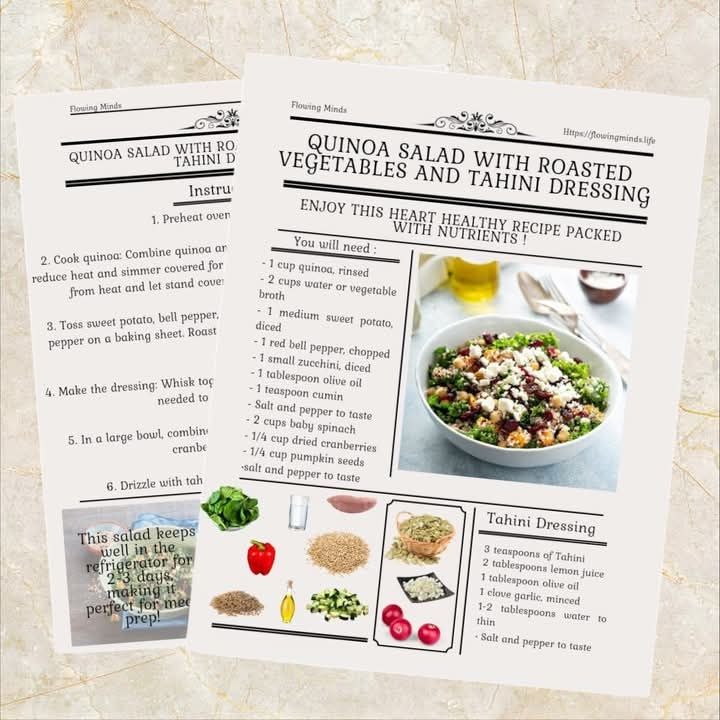 Quinoa Salad with Tahini Dressing
