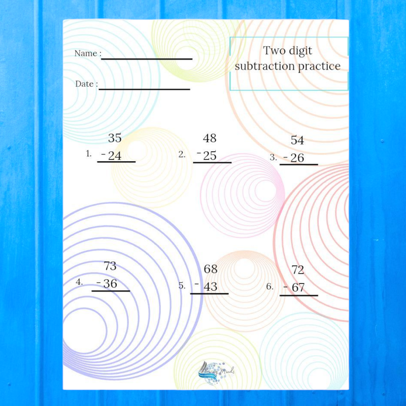 Subtraction practice worksheet