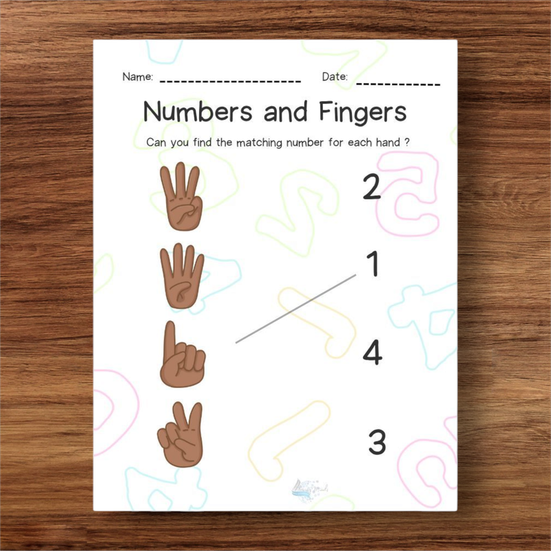 Matching numbers worksheet