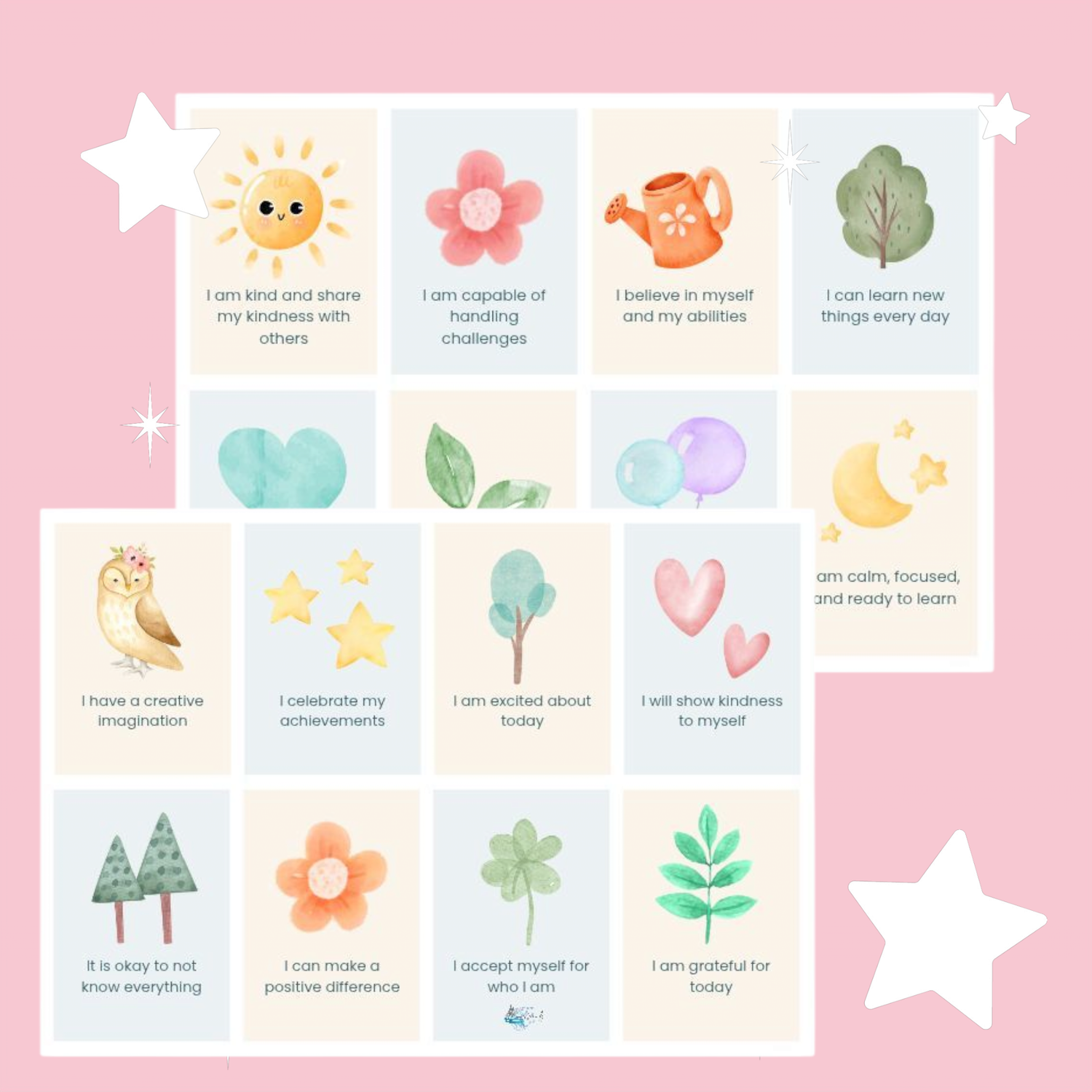Self compassion flash card set 