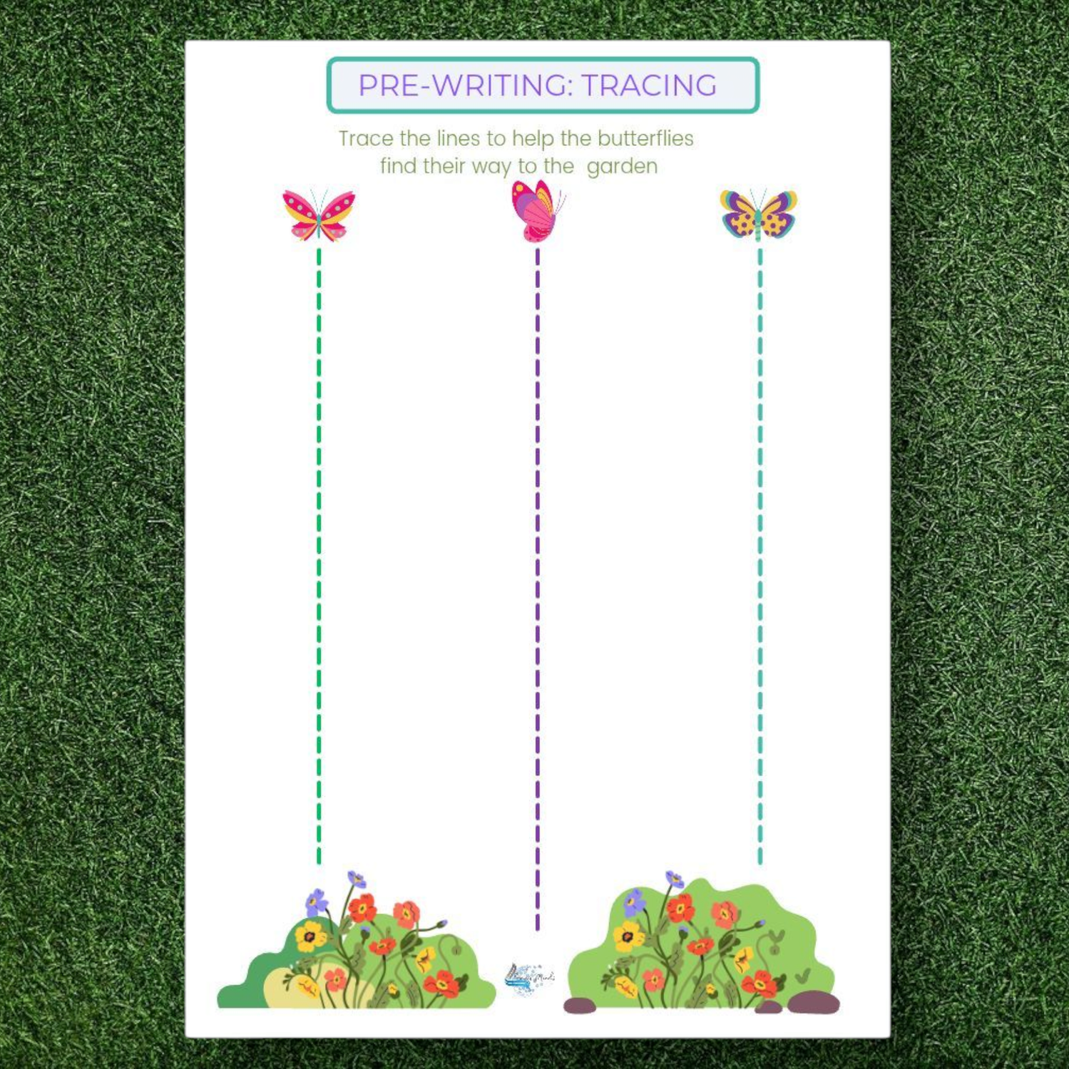 Butterfly line tracing activity page