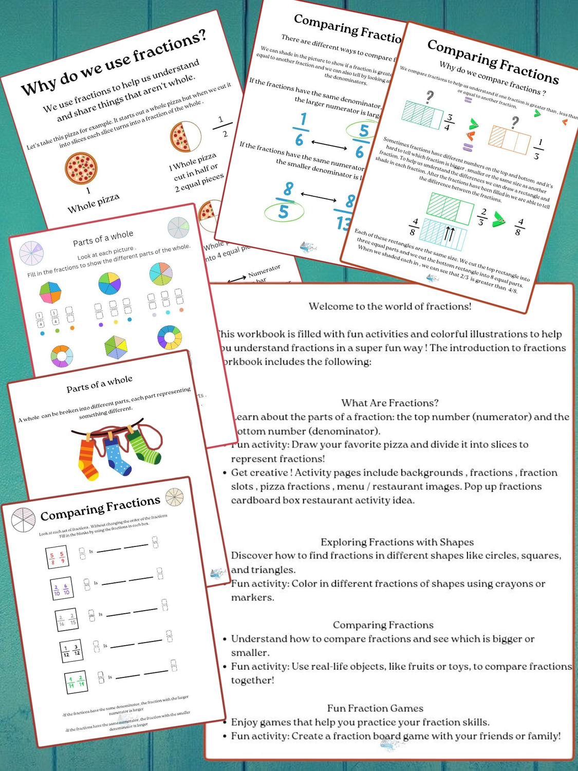 Introduction to fractions workbook