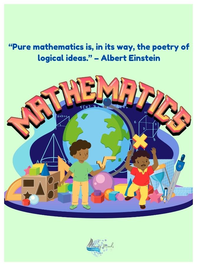 Pure mathematics Albert Einstein quote math poster 