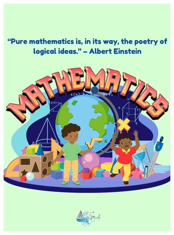 Pure mathematics Albert Einstein quote math poster 