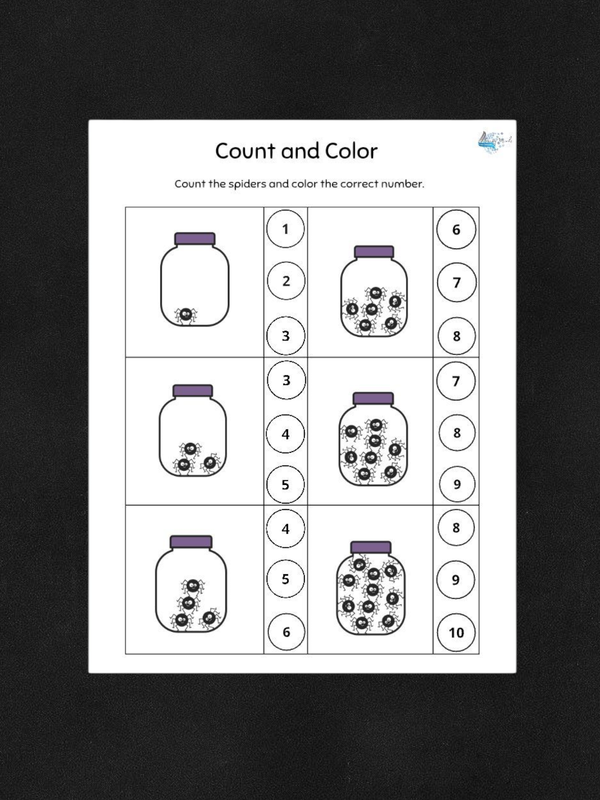 Count and color worksheet 