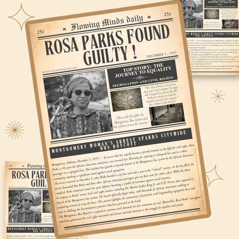 Rosa Parks Newspaper article poster