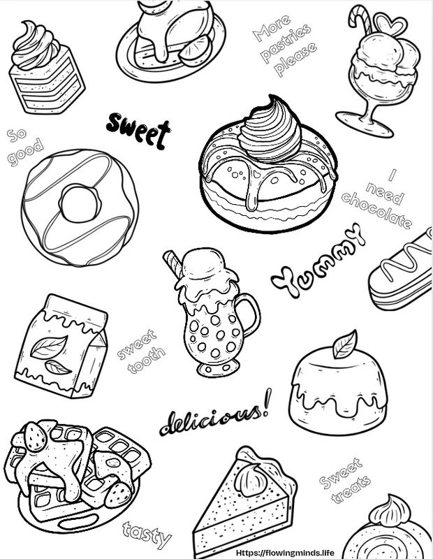 Sweet Treats coloring page