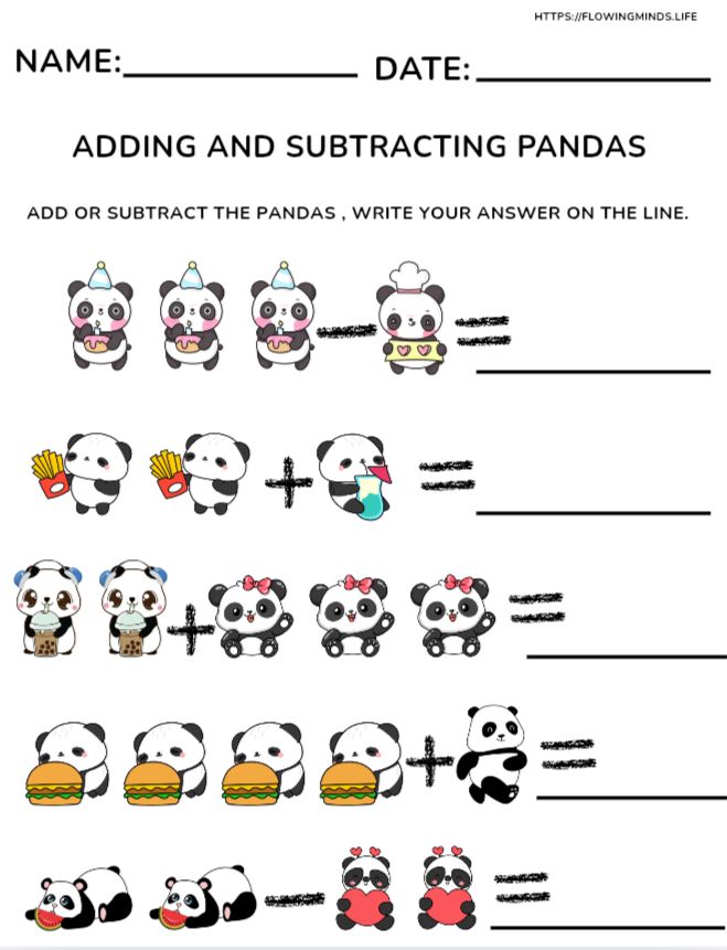 Adding and subtracting pandas page