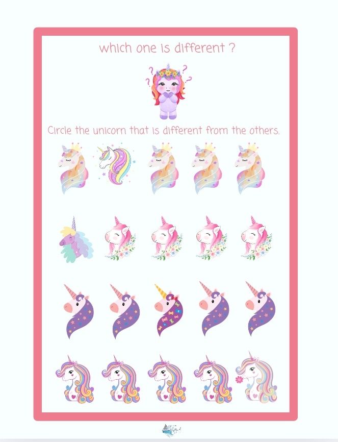 Unicorn identification activity