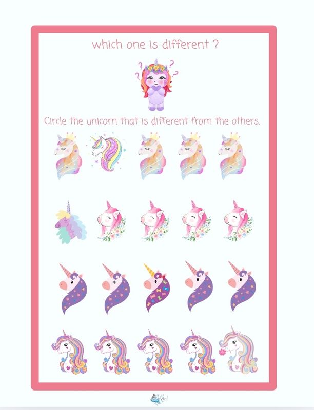 Unicorn identification activity